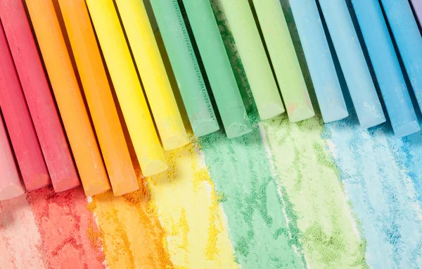 Bright multicolored chalks — Stock Photo, Image