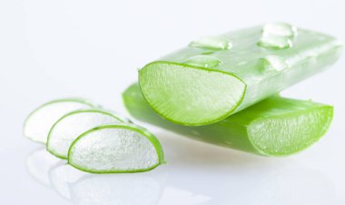 Taze dilimlenmiş aloe