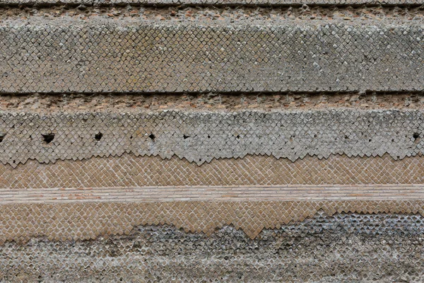Padrão autêntico abstrato do antigo padrão de pedra. Parede das cores típicas italianas — Fotografia de Stock