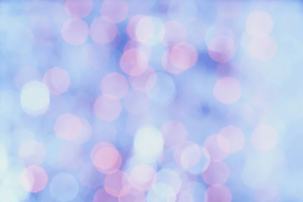 Luces desenfocadas bokeh azul y púrpura suaves — Foto de Stock