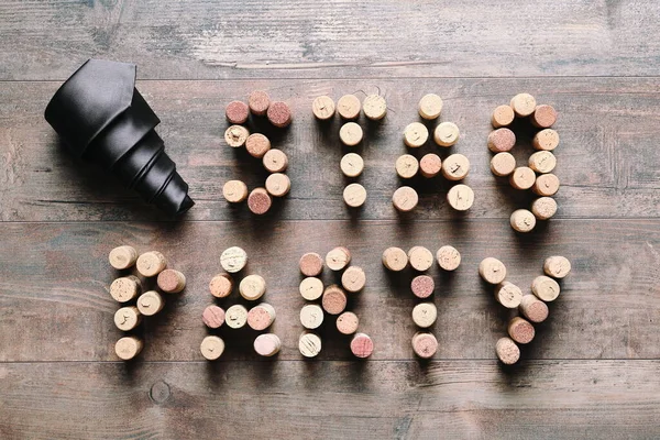 Words STAG PARTY made from corks — Stock fotografie