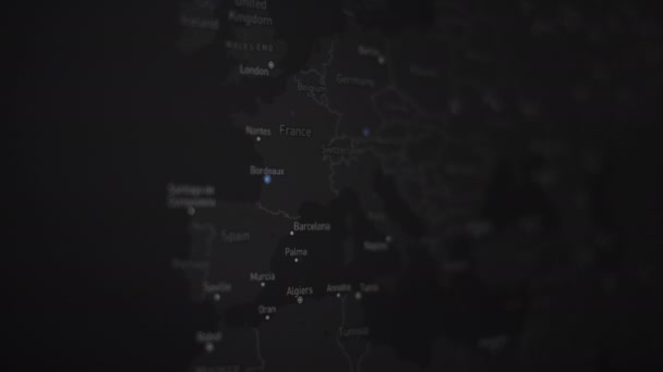 Dynamická mapa vývoje koronavirové pandemie v Evropě — Stock video