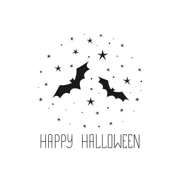 Happy Halloween Nachricht Design Hintergrund — Stockvektor