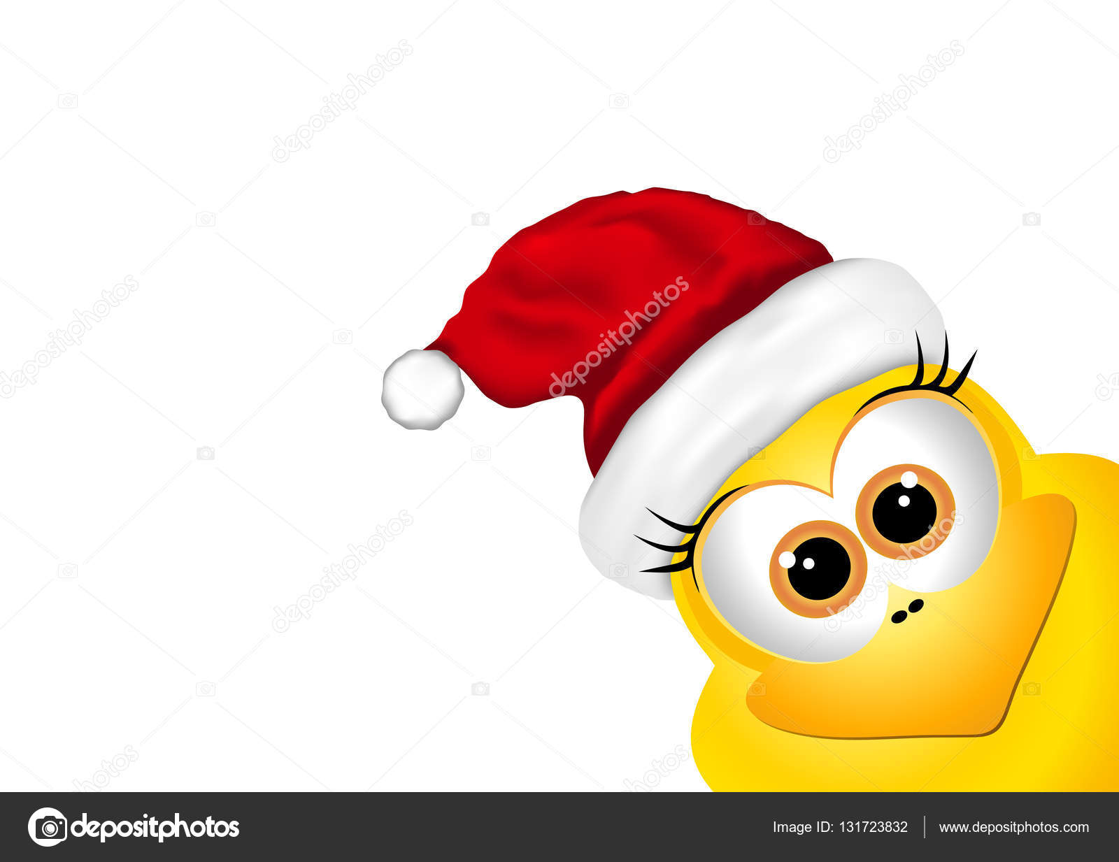 Download Christmas background with chicken in Santa hat — Stock ...