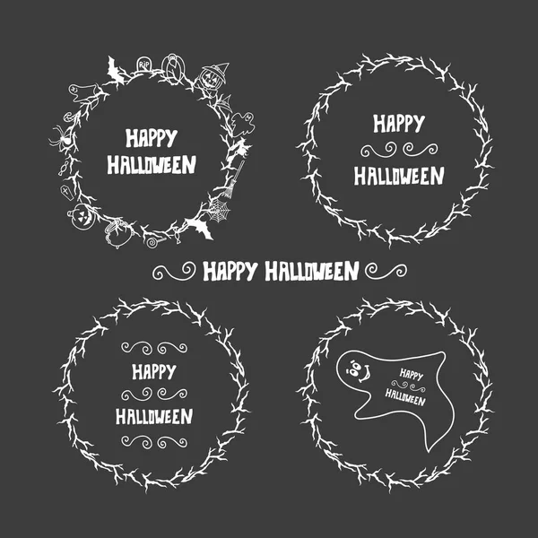 Halloween hand drawn invitation or greeting Cards. Hand drawn elements for your designs dress, poster, card, t-shirt