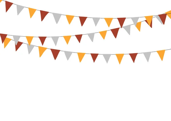 Thanksgiving bunting vlaggen. Decoraties voor de feestdagen. — Stockvector