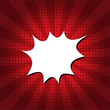 Konuşma Bubble Pop art, çizgi roman arka plan vektör çizim.