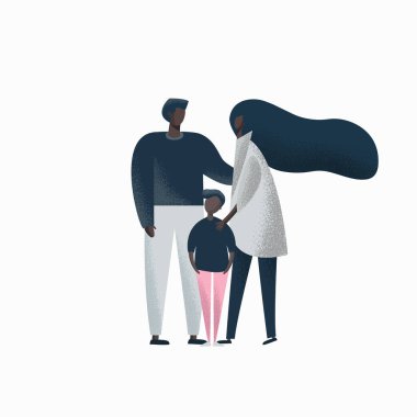 Aile portresi. Afro-Amerikan uyruklu.