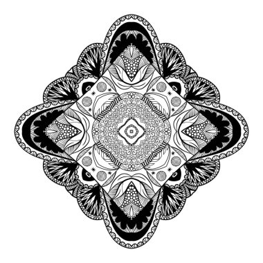 güzel geometrik mandala: davetiyeli