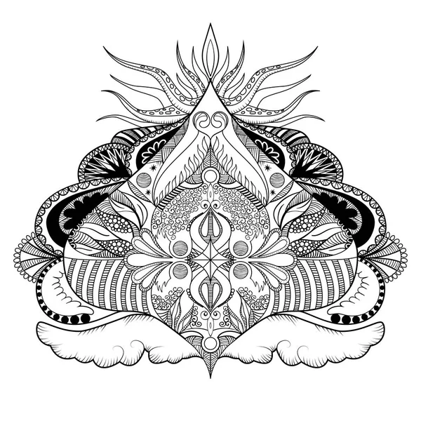 Carte d'invitation avec beau mandala géométrique — Image vectorielle