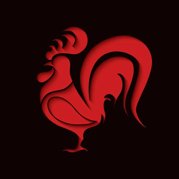 Gallo uccello logo — Vettoriale Stock