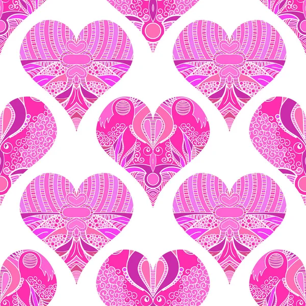 Decorative pattern with hearts — Stock Vector