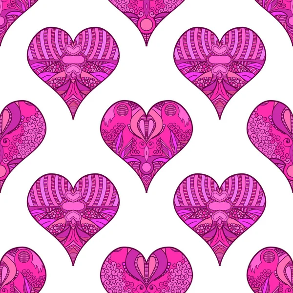 Decorative pattern with hearts — Stock Vector