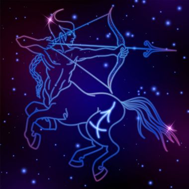 Sagittarius zodiac sign clipart