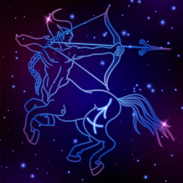 Sagittario segno zodiacale — Vettoriale Stock