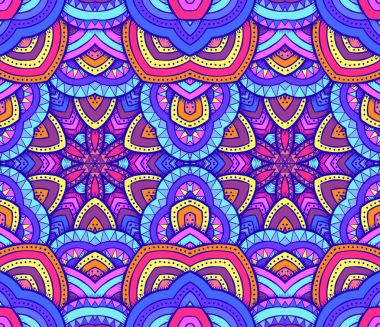 Dikişsiz dekoratif etnik desen tasarım