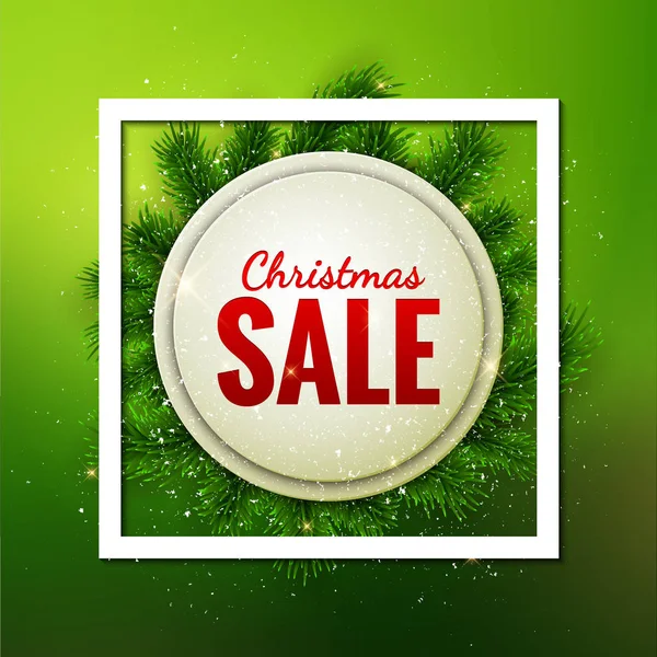 Merry Christmas Sale card — Stock Vector