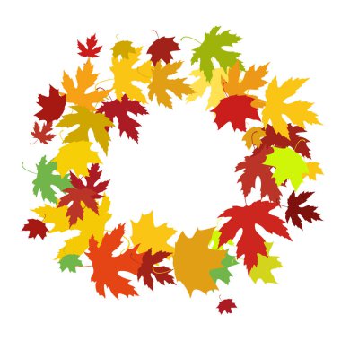 arka plan ile renkli sonbahar yaprakları