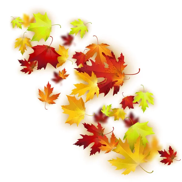 Φόντο με πολύχρωμα φύλλα του φθινοπώρου — Διανυσματικό Αρχείο