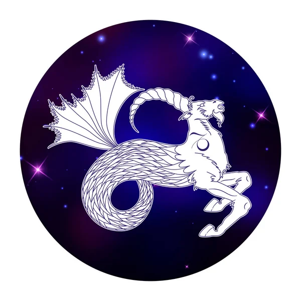 Capricorne signe du zodiaque — Image vectorielle