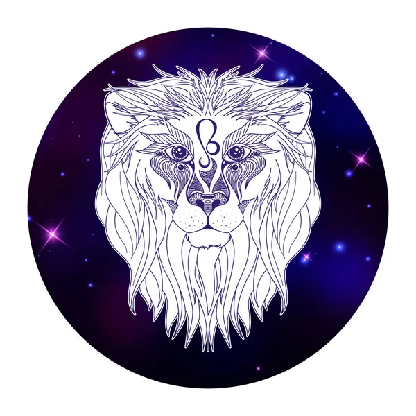 Leo segno zodiacale — Vettoriale Stock