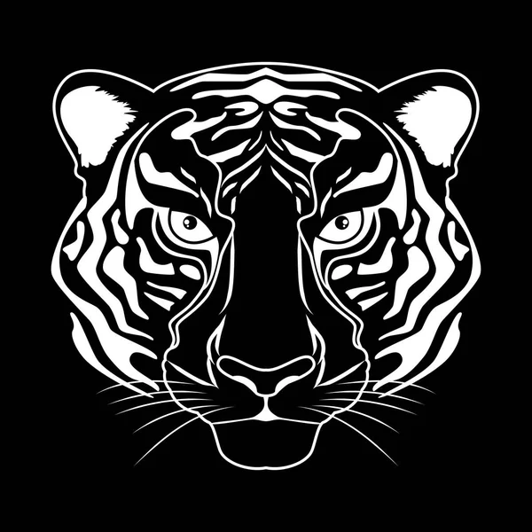 Illustration tête de tigre — Image vectorielle