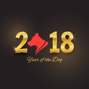 Mutlu yeni yıl köpek kartı