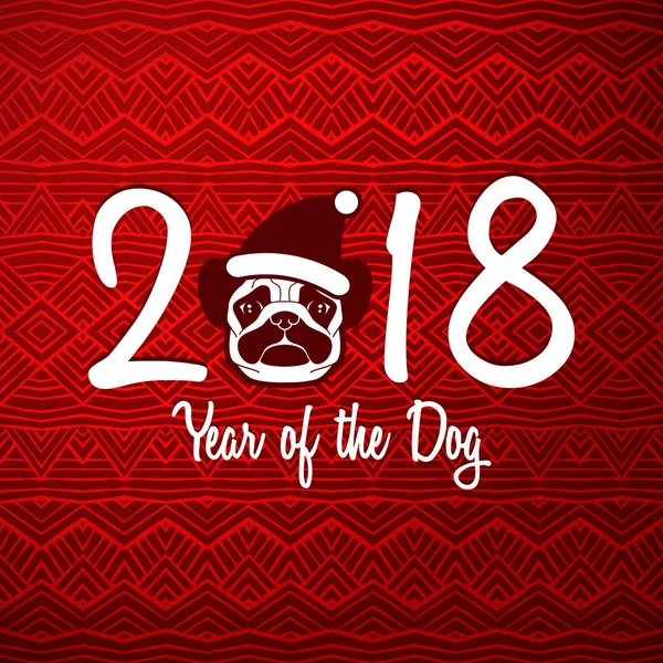Bonne année de la carte de chien — Image vectorielle
