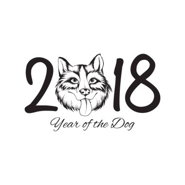 Köpek mutlu yeni yıl 