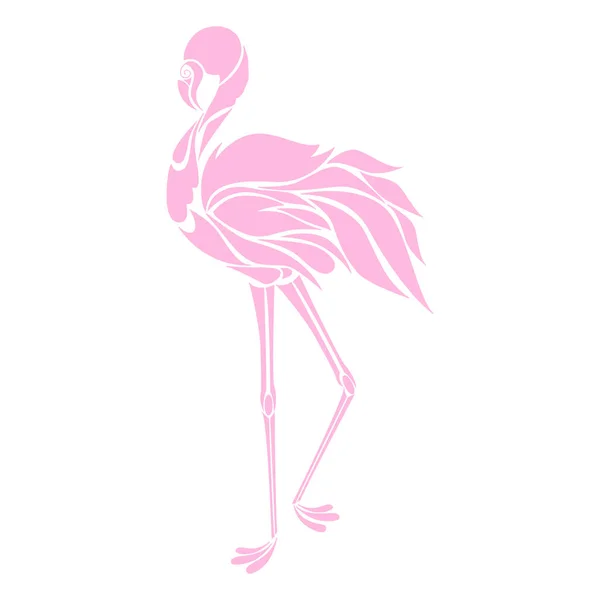 Beautiful pink flamingo — Stock Vector