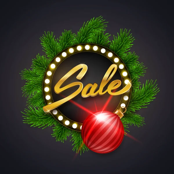 Merry Christmas Sale kortingskaart — Stockvector