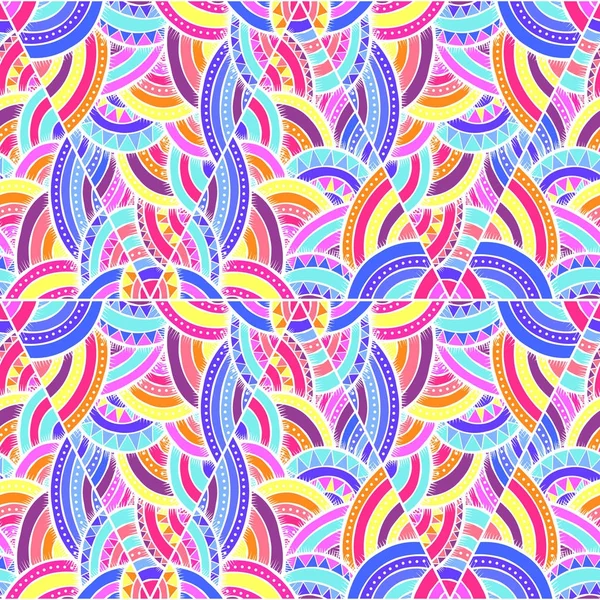 Nahtloses Muster mit ethnischen dekorativen Dreiecken — Stockvektor