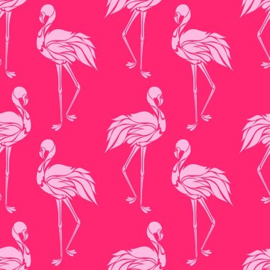 pembe flamingolar ile Seamless Modeli