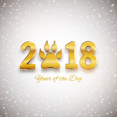 Yeni yıl köpek tatil Kartpostalı 