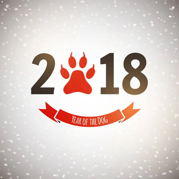 Новогодняя открытка на собачий праздник — стоковый вектор