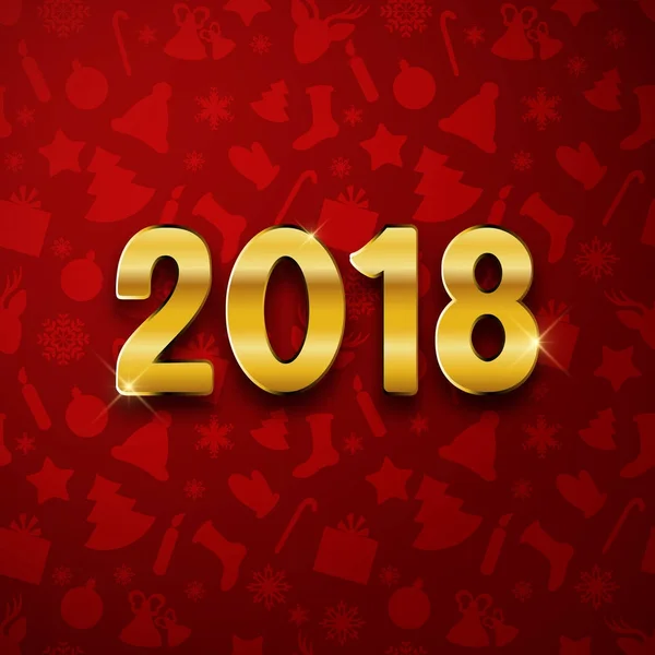 Feliz año nuevo 2018 — Vector de stock