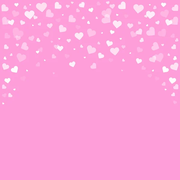 Coeurs fond romantique, design mignon Valentine, illust vectoriel — Image vectorielle