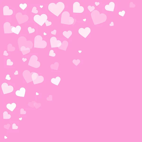 Hjärtan romantisk bakgrund, söt Valentine design, vektor illust — Stock vektor