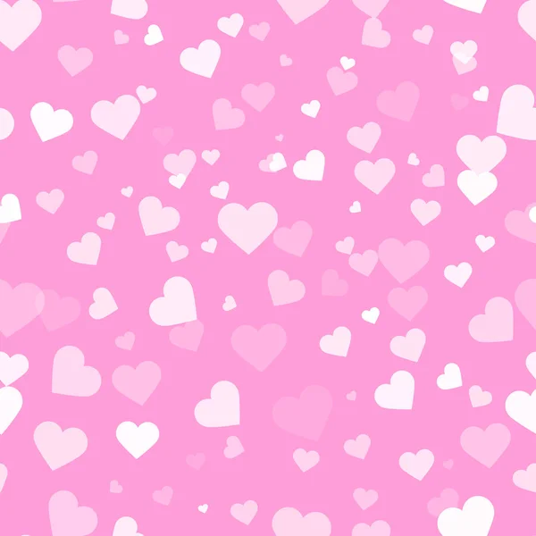 Hjärtan romantisk sömlös mönster bakgrund, söt Valentine desi — Stock vektor