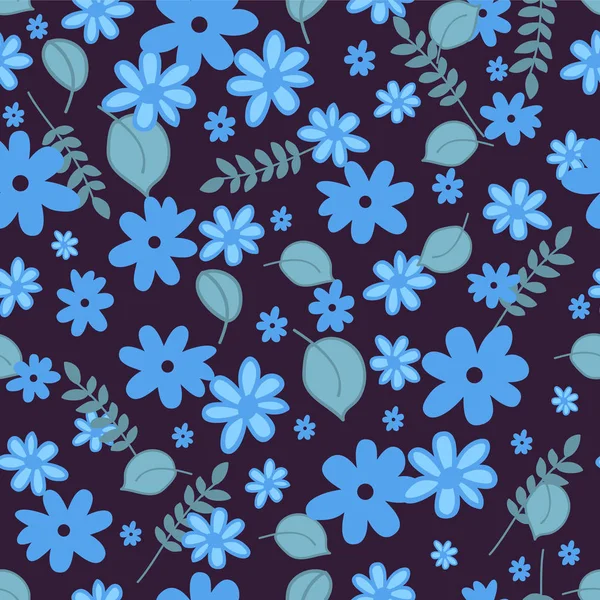 Blommig sömlös mönster design. Textur för tapeter, tyg, — Stock vektor