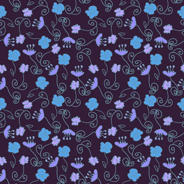 Florales nahtloses Muster-Design. Textur für Tapeten, Stoff, — Stockvektor