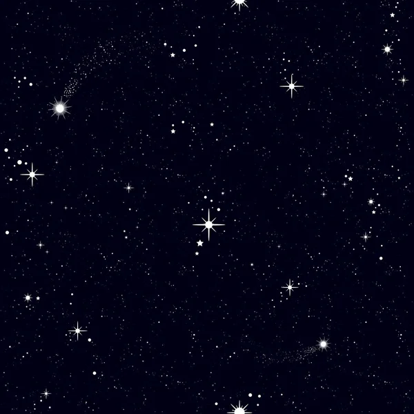 Patrón Inconsútil Del Espacio Hermoso Universo Cielo Nocturno Con Estrellas — Archivo Imágenes Vectoriales