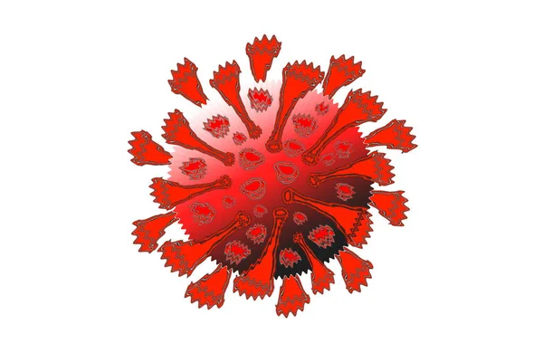 Coronavirus Covid Bajo Microscopio Virus Que Flota Entorno Celular Antecedentes — Foto de Stock