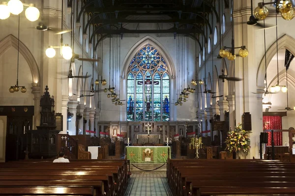 Inre av St John' s Cathedral, Central, Hong Kong — Stockfoto