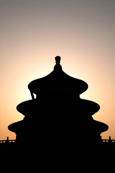 Temple du Ciel au coucher du soleil, Pékin, Chine — Photo