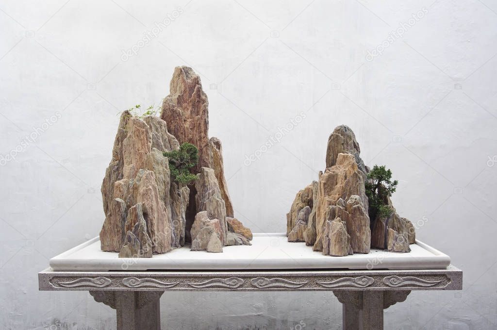 Rock display at the Couple's Retreat Garden, Suzhou, China