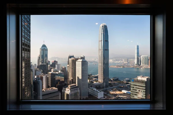 View of IFC Two from the Bank of China Tower observation deck — Stock Photo, Image
