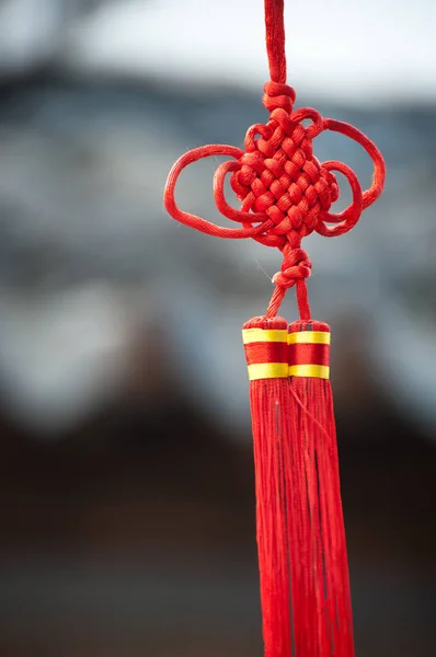 Red Chinese knot Spring Festival decoration — Stock Photo, Image