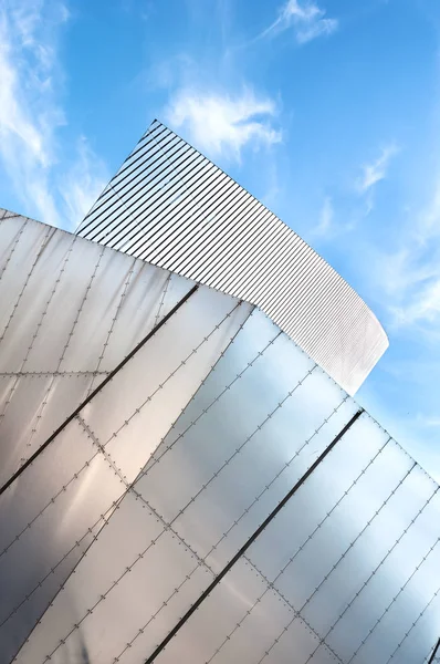 Close Exterior Shot Imperial War Museum Salford Quays Greater Manchester — Stock Photo, Image