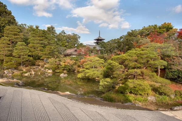 Tuin Pagode Het Goten Complex Van Ninna Tempel Kyoto Japan — Stockfoto